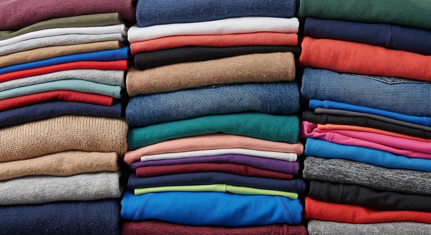 Folded apparel ready for export